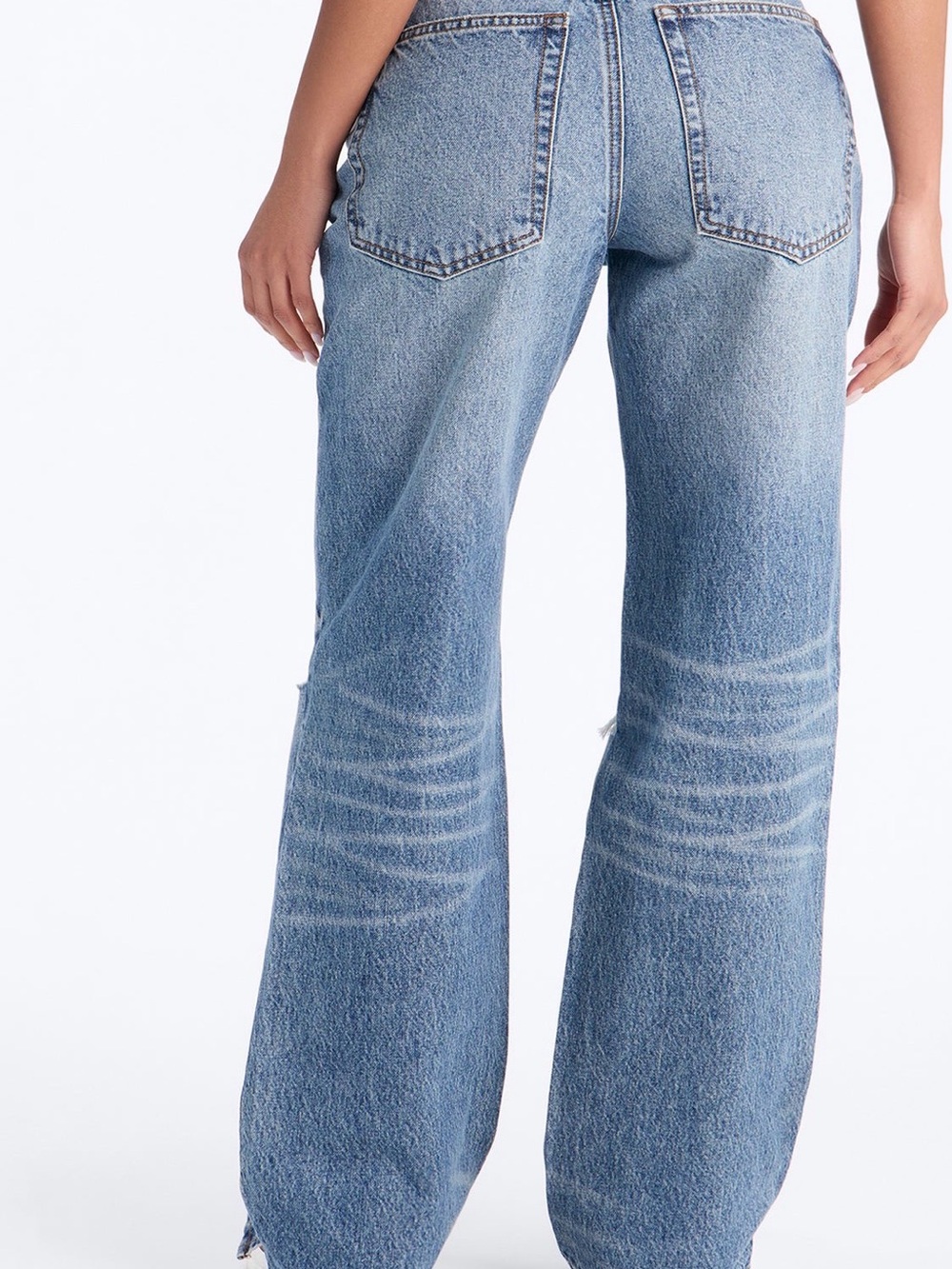 Ripped Straight Leg Jeans - Picture 2 of 2